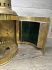 Vtg Port   Starboard Lantern  Nautical Oil Lamps Brass Green Ship Light 15x9   