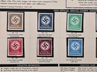 Third Reich Wwii Nazi German Swastika Official Stamp Set W Display Card Mnh