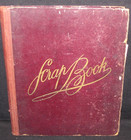Early 1900s Scrapbook W  Colorful Chromolithographs Cut-outs W photos