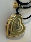 Estee Lauder Jeweled Red Heart Compact Beautiful Solid Perfume Necklace