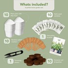 Garden Pack 10 Herb Indoor Window - Includes Pots  Trays  Green