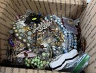 Vintage Estate Junk Drawer Harvest Craft Mix Jewelry Medium Flat Rate Box 3-26-2