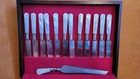 Antique Mother Of Pearl Silverware With Sterling Collar 38 Pc Set
