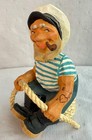 Henning Norway Carved By Hand Vintage 4 Sailor  Man  Fisherman  Milk Maid