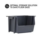 2pack Mighty Tuff Large Nesting Stack Storage Bin  All  Plastic  Gray