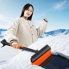 Snow Shovel Ice Scraper Extendable Snow Brush Broom With Foam Grip For Car Truck