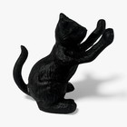 Cat Door Stop Cast Iron Black Decorative Bookend
