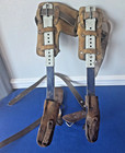 Vintage Klein Tools 8210 L r Tree Pole Climbing Spikes Gaffs Leather Buckingham