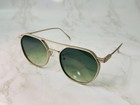 Vintage Oval Aviator Sunglasses For Men Women  Green Gradient Lens Glasses Uv400