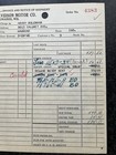 Original  Vintage Harley Davidson Knucklehead 1947 Invoice Sale Receipt Rare