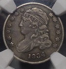 Ngc Vf35 Looks 40 Toned 1834 Capped Bust Silver 10c Dime Combine Shipping 
