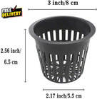 Net Pot 3 Inch Black 50 Pcs Heavy Duty Slotted Mesh Hydroponic Cups