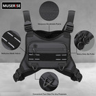 Sports Chest Bag For Men  Water Resistant Lightweight Front Running Vest Bag Wit
