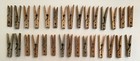Lot Of 90 Vintage Wood Clothes Pins With Springs Clothespins Wooden
