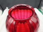 Antique Cranberry Ribbed Ball Glass Shade 9  X 5  Fitter Opening