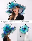 Women s Organza Fascinator Church Hat With Floral Detail For Tea Party Wedding