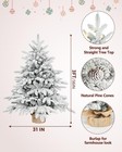 3ft Prelit Flocked Tabletop Christmas Tree Artificial Small Xmas Tree  100 Light