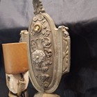 Antique Cast Metal Riddle Wall Sconce Needs Restored Art Noveau