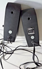 Pair Of Black Logitech Speakers Very Good   Functional 6 5 X 2 Inches