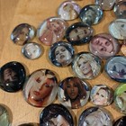 84 Pcs Mix Round Glass Cabochon Flat Backs Women Headshots Assorted Sizes