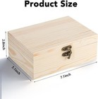 Wsicse Unpainted Wood Box With Hinged Lid - 7 1 x5 1 x2 8  For Crafts Diy Storag
