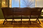 Vintage 1920s   40s Wooden Folding Theater Seats- Antique Auditorium Seating