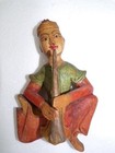 5 Hand Carved Wooden Thai Musicians Painted Clothing