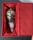 Figi Reverse Painted Glass Inside Art Teardrop Ornament-winter Square cardinal