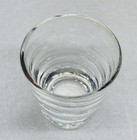 Vintage Crystal Glass Shot Glass Heavy Bubble Base 2 5    Art Decor C3