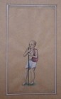 Miniature Paper Painting Of A Saadhu Mughal Style An Old Antique Look