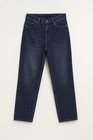 Blue White Women s High Waisted Regular Fit Jeans  Indigo