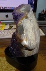 Large  Amethyst Crystal Cluster Geode From Uruguay Cathedral polished  Stand 