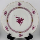 Herend Apponyi Pink Dinner Plates     Set Of 6     524 ap     Hungary