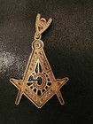 Gold   Diamond Pendent Of Free Mason