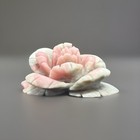 Hand Carved Natural Pink Opal Rose Flower Crystal Carving Figurine -84mm