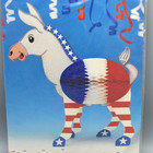 Patriotic Donkey Honeycomb Tabletop Decor Vintage 1990s Democrat Political New