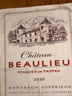 New Chateau Beaulieu Liquor Label Cotton Cloth Advertisement  - 17 X 27 Inches