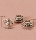 Vintage Mini Tea Cup   Tiny Tea Set For Dollhouse Accessories  Miniature Coffee 