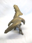Vintage Large Cast Brass American Usa Eagle Sculpture 18 5    Wingspan  14  Tall