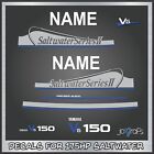 Yamaha Saltwater Ii Precision Blend 150hp V6 Outboard Engine Decals Kit-stickers