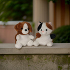 Set Of 2 Buster Beagle   Peebs Calico Palm Pals 5  Stuffed Animal Plush  Aurora