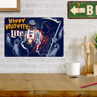 Happy Halloween Miller Lite Beer Metal Art Retro Poster Beer Sign Wall Decor