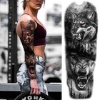 4 Sheets Temporary Tattoo Sleeve Large Full Arm Fake Tattoo Sticker For Leg Arm