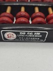 Estate Antique Asian Chinese Wooden Lotus Flower Brand Abacus 13 Rods 91 Beads