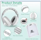 Baby Ear Muffs Noise Protection 2 In 1 Headphones Grey Abs Silicone 0-36 Months