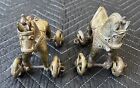 Antique Cast Bronze Rolling Horse Hindu Temple Toy Rider 19th Century Indian 2x