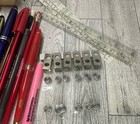 Lot Of 45  Pens Bulk Ink Pens Branded   Unbranded Various Colors Office Supplies
