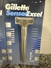 2 Gillette Sensor Excel Metal Razor Handle Blade Shaver Made Usa 1993 Ft Sensor3