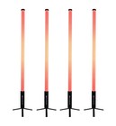 Rockville 4x Rock Saber 23 Hour Battery Dj stage Tube Lights wireless Dmx bag