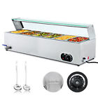3 6-pan Commercial Food Warmer Countertop Electric Steam Table Buffet Bain Marie
